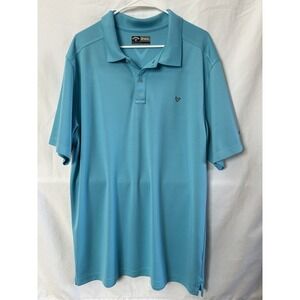 Callaway Polo Shirt Mens Aqua Blue XXL Performance Golf